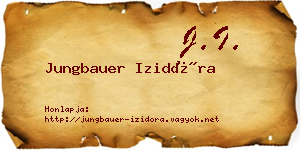 Jungbauer Izidóra névjegykártya